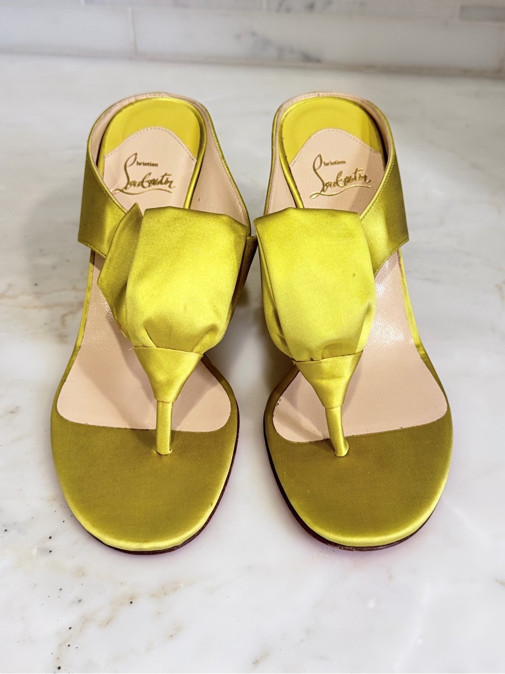 Christian Louboutin Satin Knot Sandals